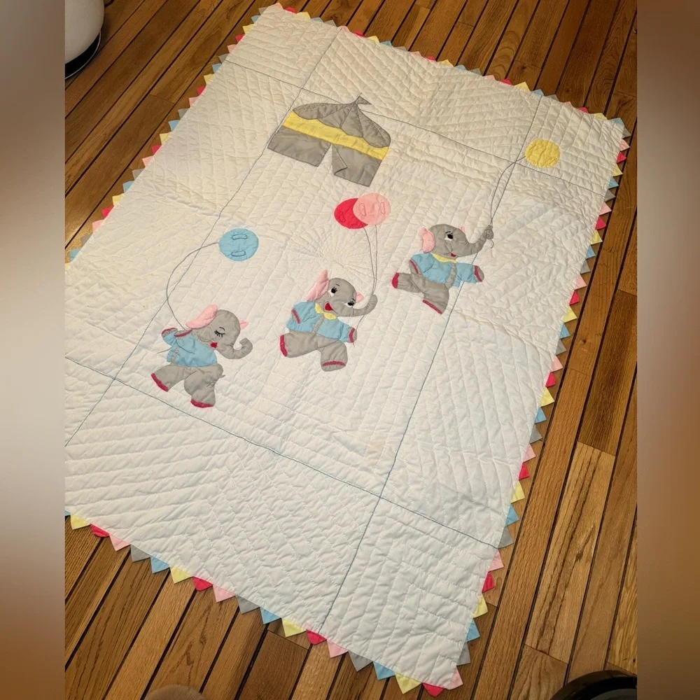 Elephant Themed Quilted Blanket